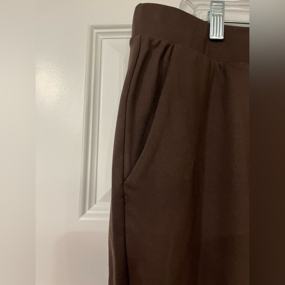 NWT Universal Standard Brown Ponte Pants with Ankle Zippers, Size L (22/24) - Picture 5 of 8